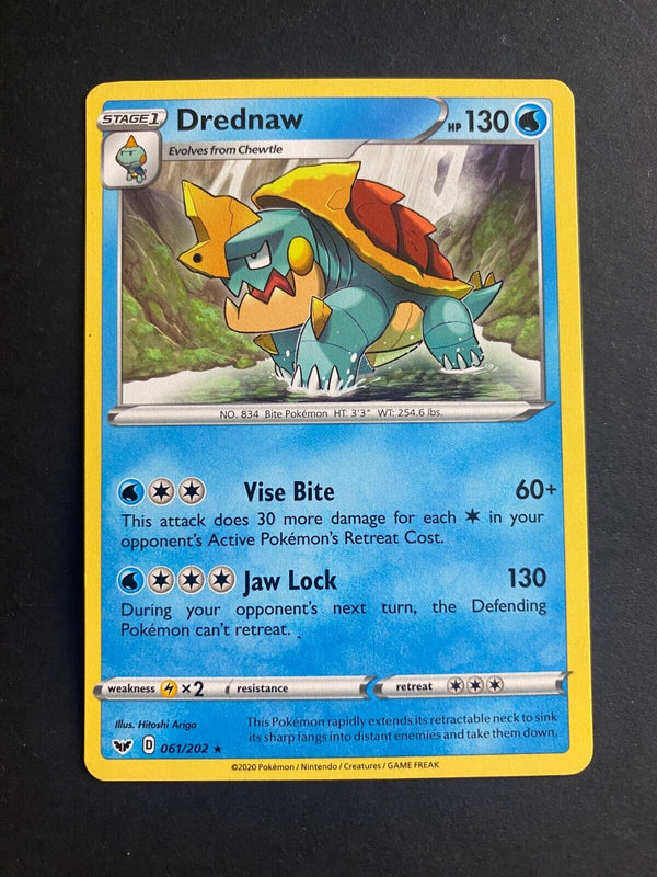 Pokemon Drednaw 061/202 Sword Shield Base Rare Non Holo NM