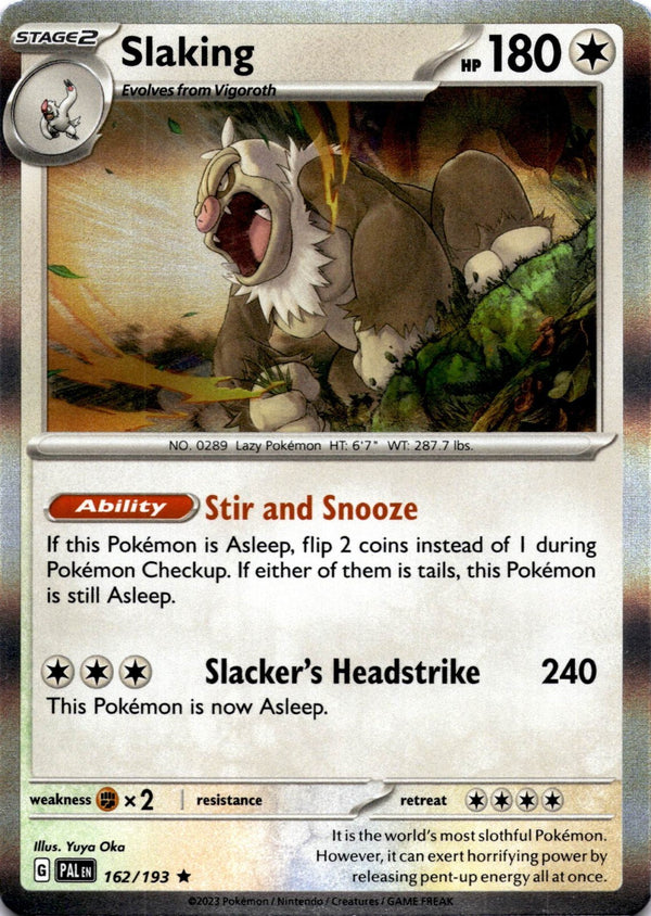 Pokemon Slaking 162/193 Paldea Evolved Holo NM