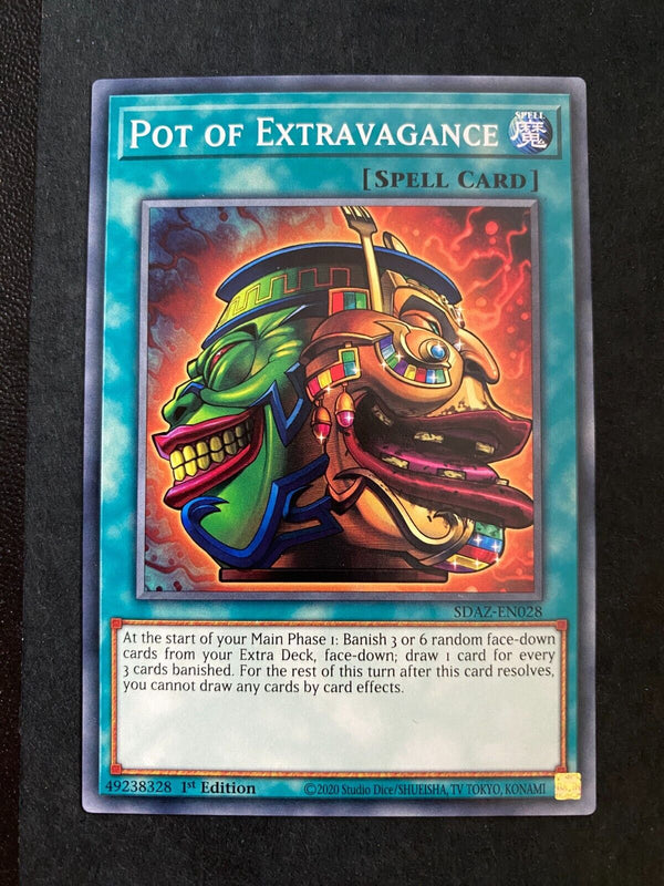 Yugioh Pot of Extravagance SDAZ-EN028 Common 1st Edition NM