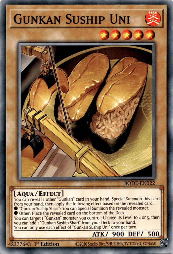 Yugioh Gunkan Suship Uni BODE-EN022 Common 1st Edition NM