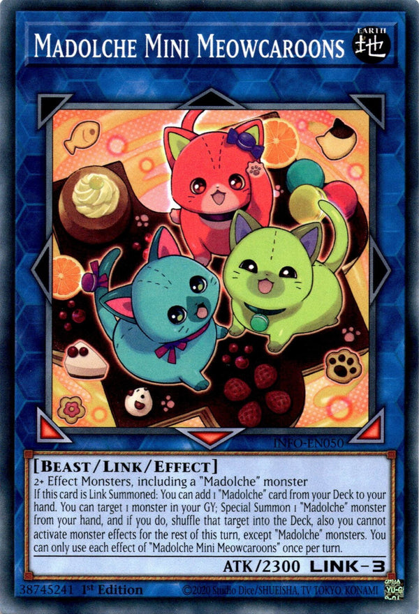 Yugioh Madolche Mini Meowcaroons INFO-EN050 Common 1st Edition NM