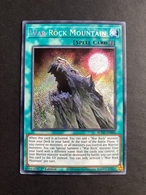 Yugioh War Rock Mountain BLVO-EN000 Secret Rare 1st Edition NM