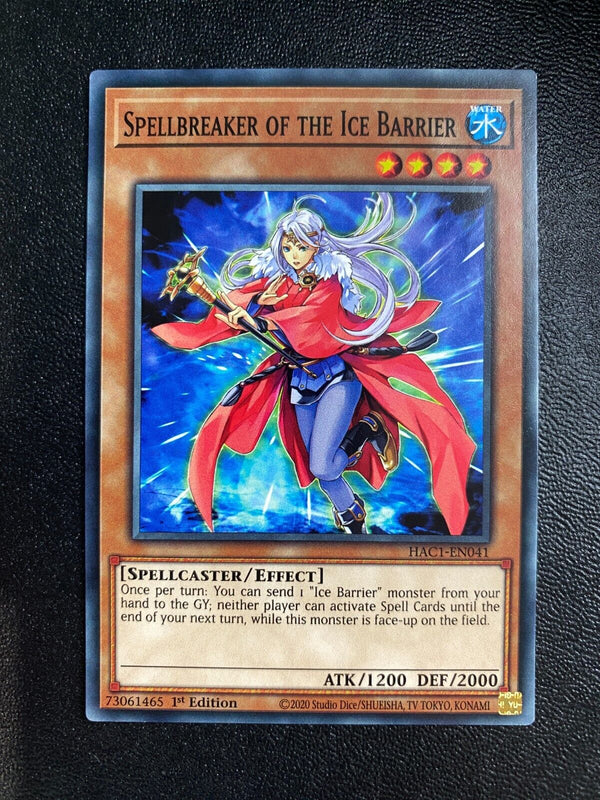 Yugioh Spellbreaker of the Ice Barrier HAC1-EN041 Common 1st Edition NM