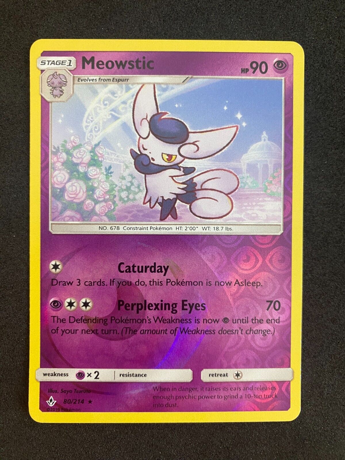 Pokemon Meowstic 80/214 Unbroken Bonds Reverse Holo NM