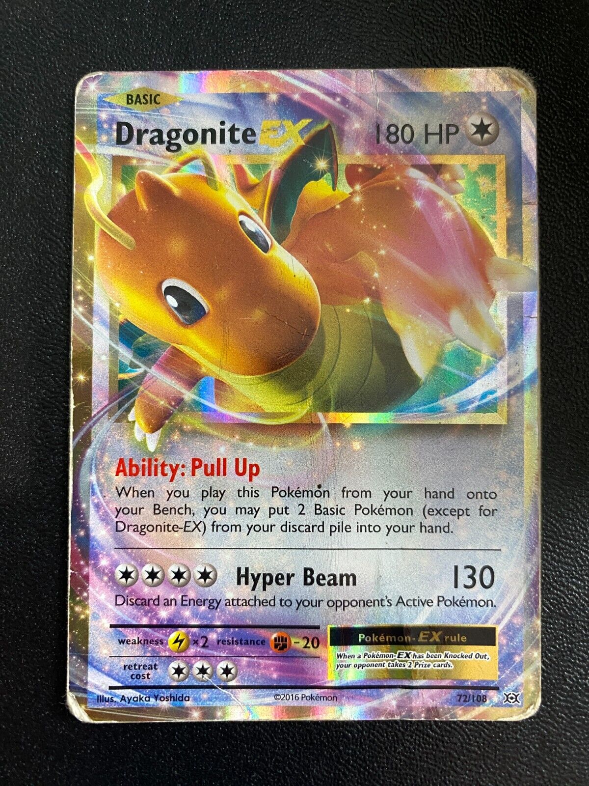 Pokemon Dragonite 72/108 XY Evolutions Full Art Holo DMG