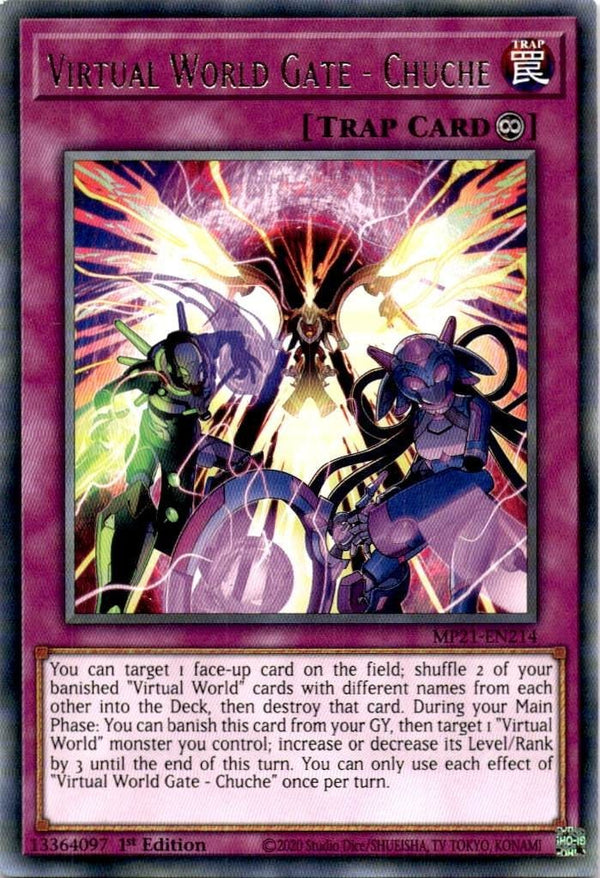 Yugioh Virtual World Gate - Chuche MP21-EN214 Rare 1st Edition NM