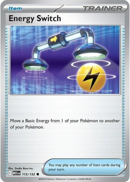 Pokemon Energy Switch 115/132 Mega Evolution Non Holo NM
