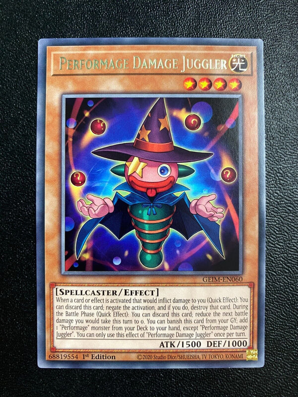 Yugioh Performage Damage Juggler GEIM-EN060 Rare 1st Edition NM