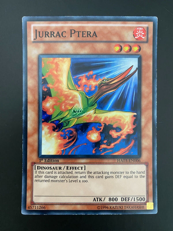 Yugioh Jurrac Ptera HA03-EN006 Super Rare 1st Edition MP