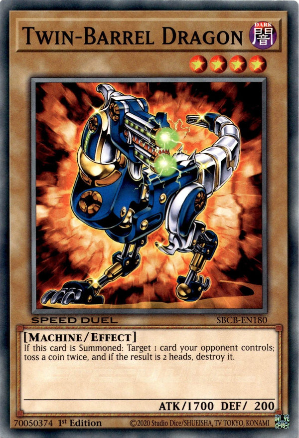 Yugioh Twin-Barrel Dragon SBCB-EN180 Speed Duel Common 1st Edition NM