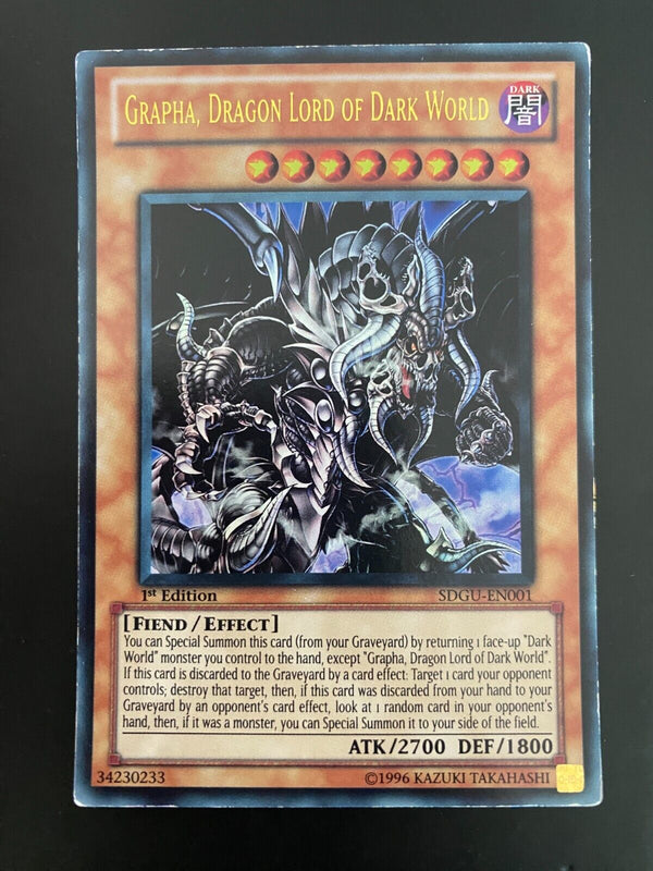 Yugioh Grapha, Dragon Lord of Dark World SDGU-EN001 Ultra Rare 1st Edition HP