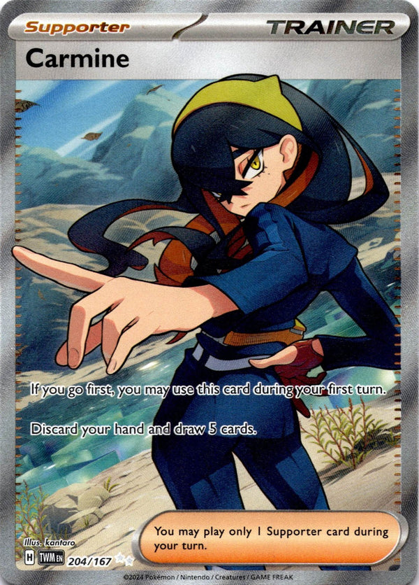 Pokemon Carmine 204/167 Twilight Masquerade Full Art Holo NM