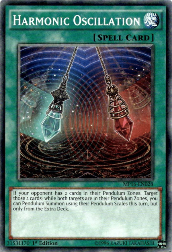 Yugioh Harmonic Oscillation MP16-EN028 Common 1st Edition NM