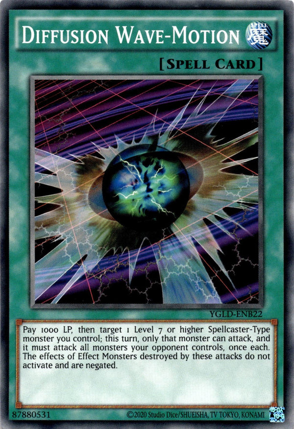 Yugioh Diffusion Wave-Motion YGLD-ENB22 Common Unlimited Edition NM