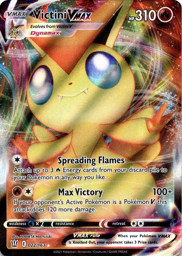 Pokemon Victini VMAX 022/163 Battle Styles Full Art Holo NM