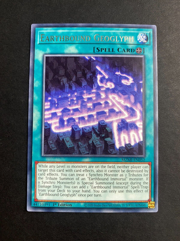 Yugioh Earthbound Geoglyph MZMI-EN052 Rare 1st Edition VLP/NM