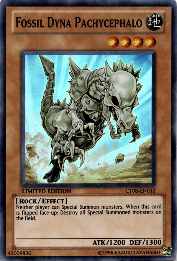 Yugioh Fossil Dyna Pachycephalo CT08-EN012 Super Rare Limited Edition LP