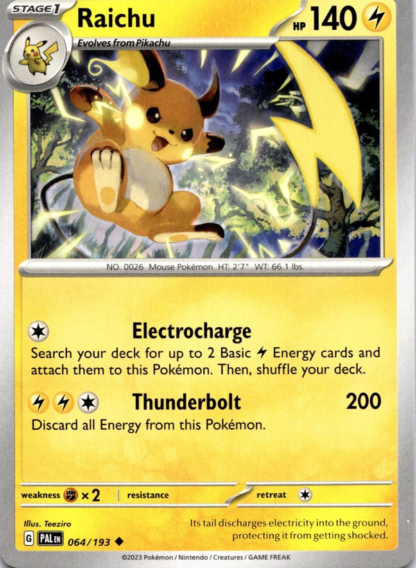 Pokemon Raichu 064/193 Paldea Evolved Non Holo NM