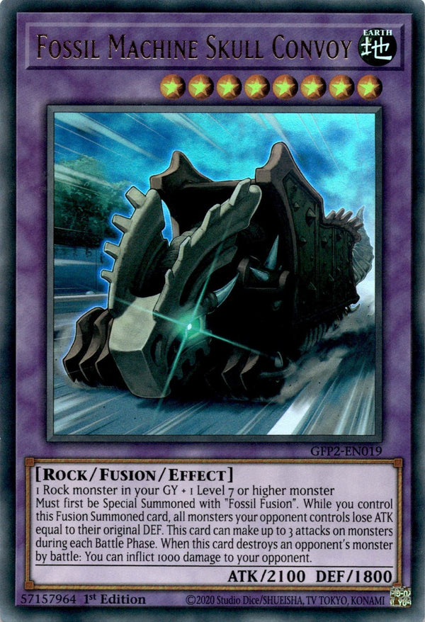 Yugioh Fossil Machine Skull Convoy GFP2-EN019 Ultra Rare 1st Edition NM