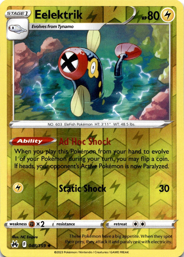 Pokemon Eelektrik 048/159 Crown Zenith Reverse Holo MP
