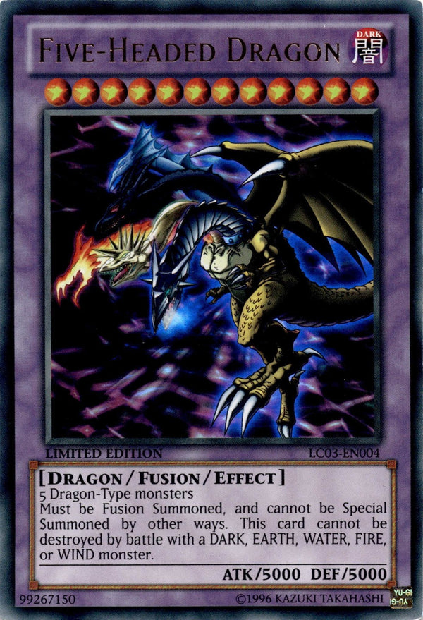 Yugioh Five-Headed Dragon LC03-EN004 Ultra Rare Limited Edition LP