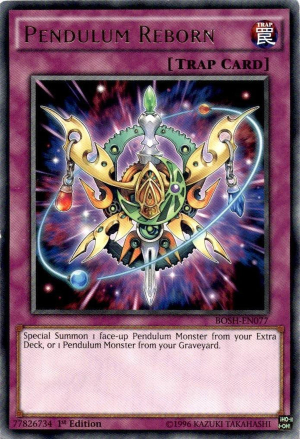 Yugioh Pendulum Reborn BOSH-EN077 Rare 1st Edition MP