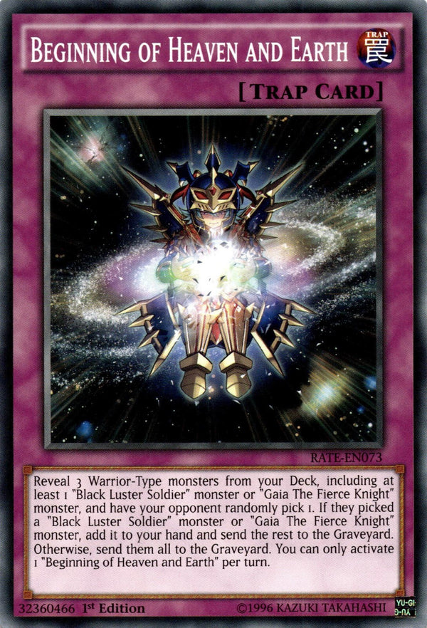 Yugioh Beginning of Heaven and Earth RATE-EN073 Common 1st Edition NM