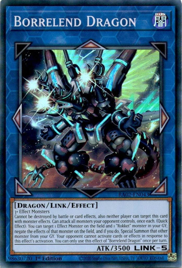 Yugioh Borrelend Dragon RA02-EN043 Super Rare 1st Edition NM