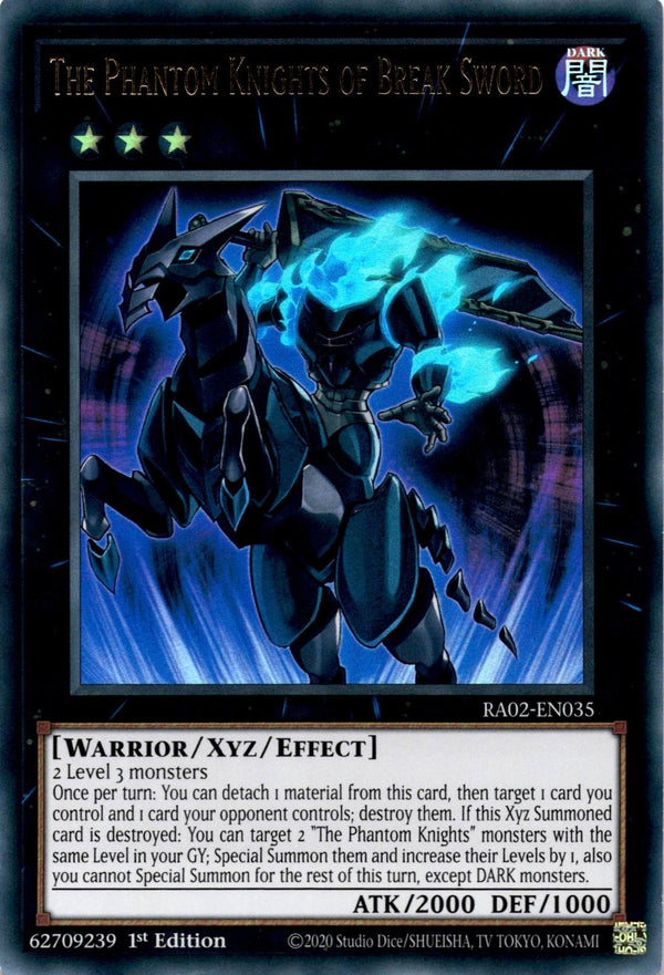Yugioh The Phantom Knights of Break Sword RA02-EN035 Ultra Rare 1st Edition NM