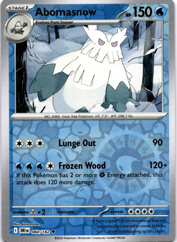Pokemon Abomasnow 060/182 Destined Rivals Reverse Holo NM
