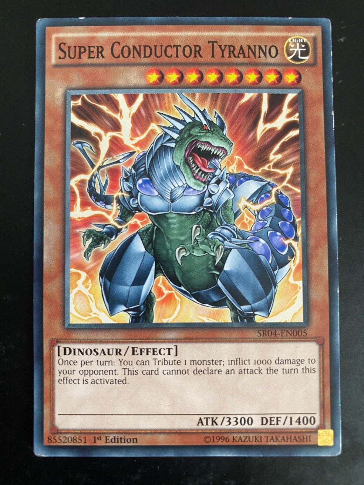 Yugioh Super Conductor Tyranno SR04-EN005 Common 1st Edition Moderately Played