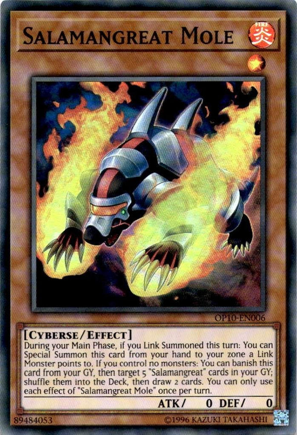 Yugioh Salamangreat Mole OP10-EN006 Super Rare Unlimited Edition NM