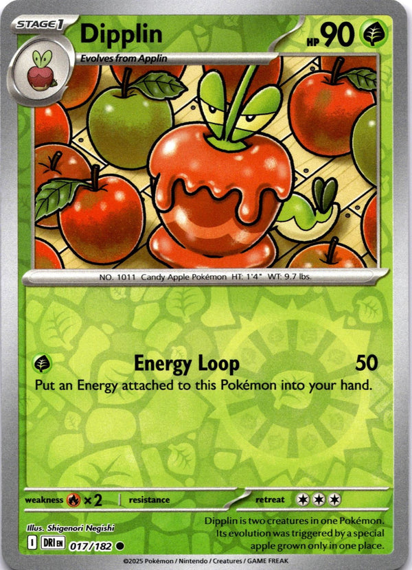 Pokemon Dipplin 017/182 Destined Rivals Reverse Holo NM