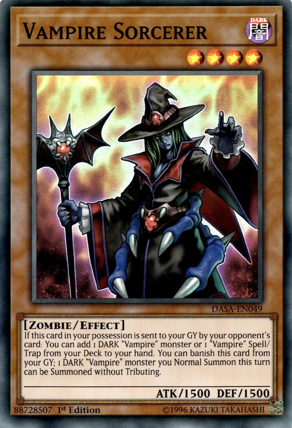 Yugioh Vampire Sorcerer DASA-EN049 Super Rare 1st Edition NM