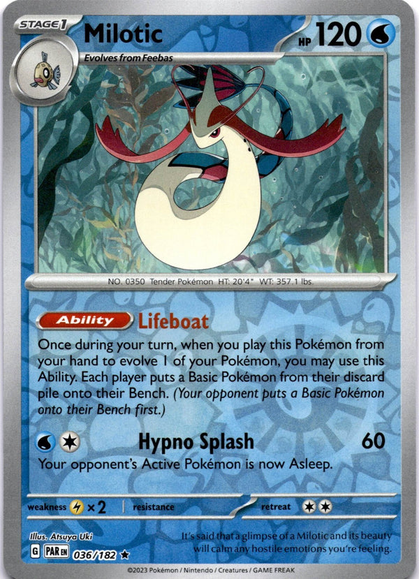 Pokemon Milotic 036/182 Paradox Rift Reverse Holo NM