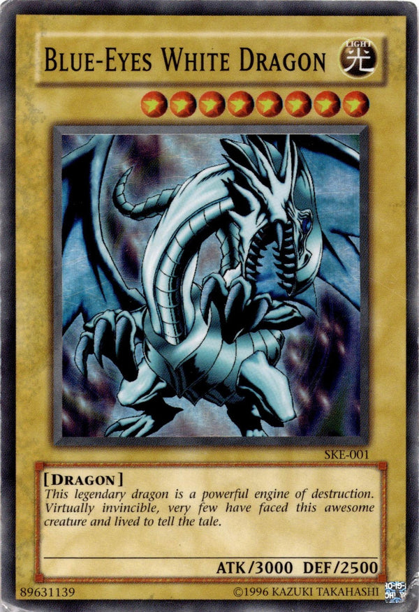 Yugioh Blue-Eyes White Dragon SKE-001 Super Rare Unlimited Edition DAMAGED