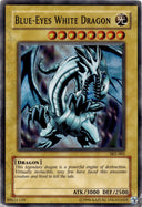 Yugioh Blue-Eyes White Dragon SKE-001 Super Rare Unlimited Edition DAMAGED