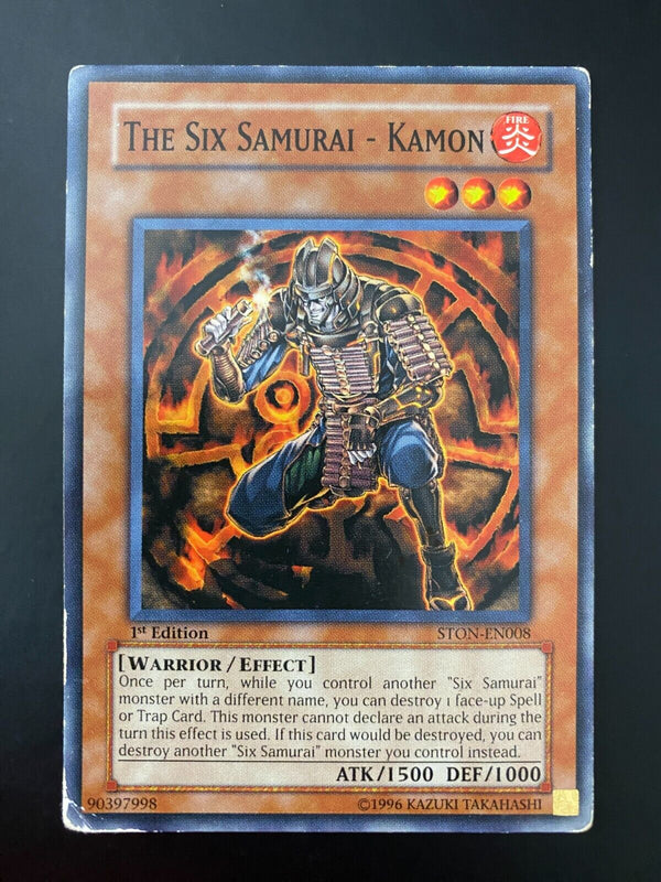 Yugioh The Six Samurai - Kamon STON-EN008 Common 1st Edition HP