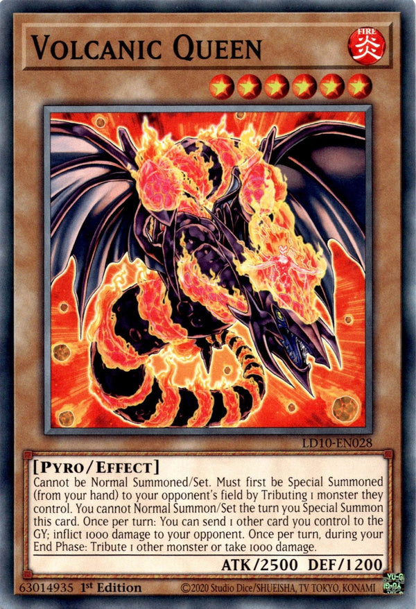 Yugioh Volcanic Queen LD10-EN028 Common 1st Edition NM