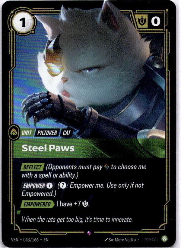 Riftbound Steel Paws 043/166 Vendetta Rare NM