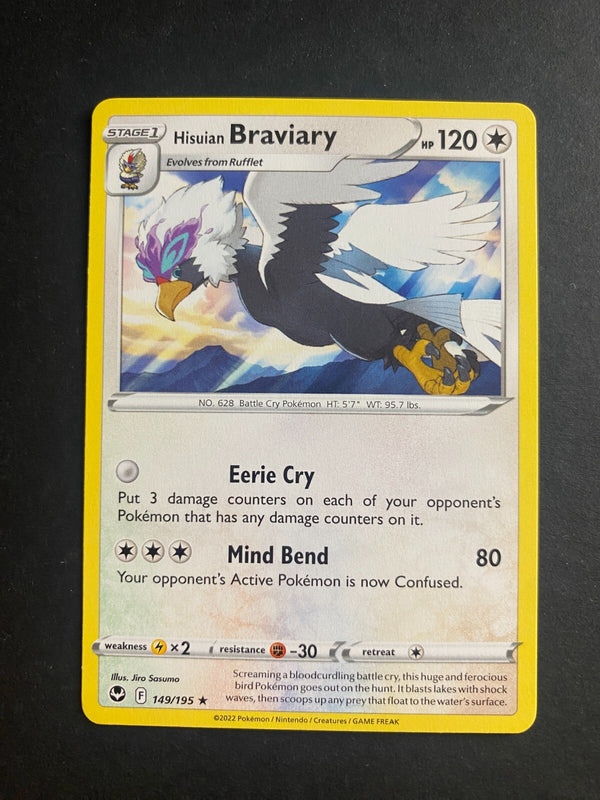Pokemon Hisuian Braviary 149/195 Silver Tempest Rare Non Holo NM
