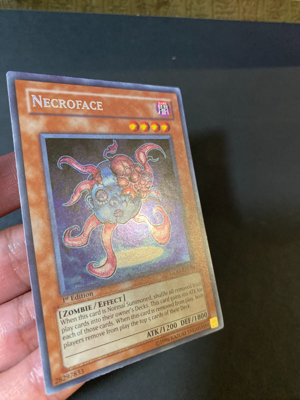 Yugioh Necroface GLAS-EN090 Secret Rare 1st Edition NA VLP