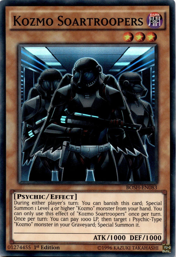 Yugioh Kozmo Soartroopers BOSH-EN083 Super Rare 1st Edition LP