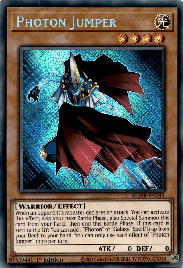 Yugioh Photon Jumper BLMR-EN043 Secret Rare 1st Edition NM