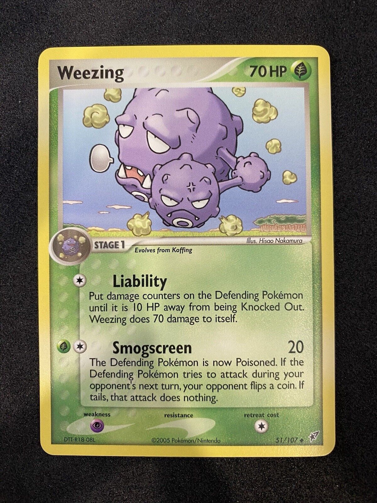 Pokemon Weezing 51/107 Uncommon Ex Deoxys NM-Mint