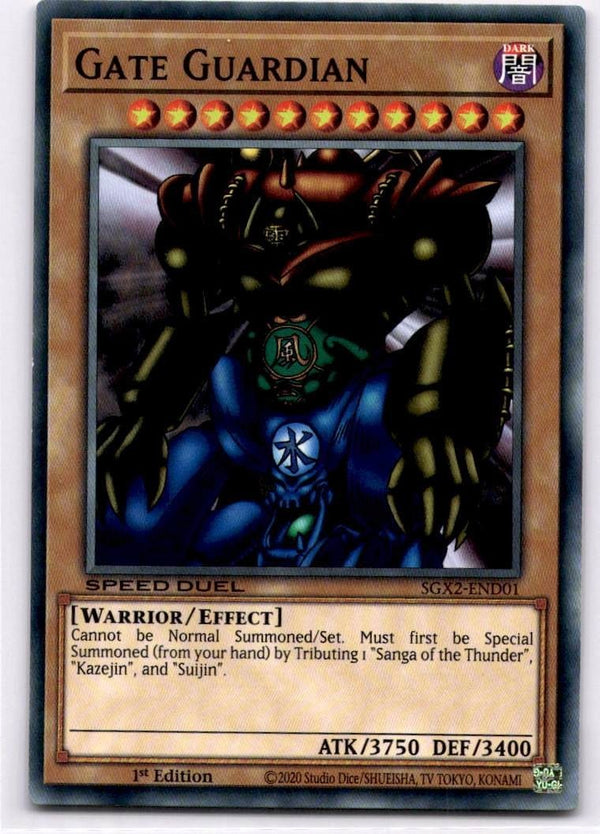 Yugioh Gate Guardian SGX2-END01 Common 1st Edition NM