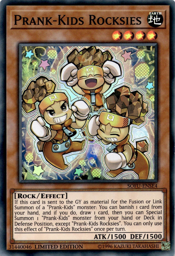 Yugioh Prank-Kids Rocksies SOFU-ENSE4 Super Rare Limited Edition VLP/NM