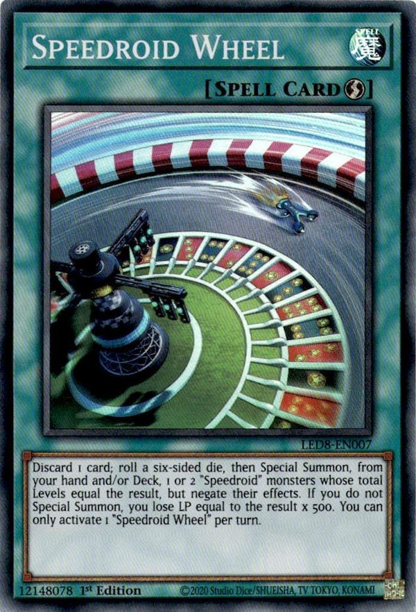 Yugioh Speedroid Wheel LED8-EN007 Super Rare 1st Edition NM