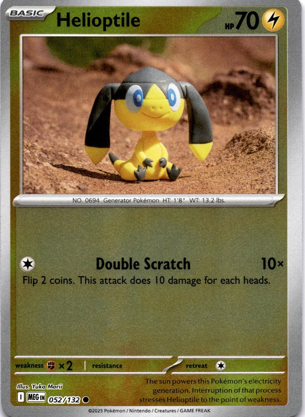 Pokemon Helioptile 052/132 Mega Evolution Reverse Holo NM