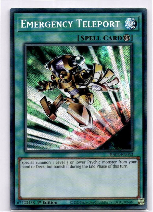 Yugioh Emergency Teleport RA02-EN053 Secret Rare 1st Edition NM